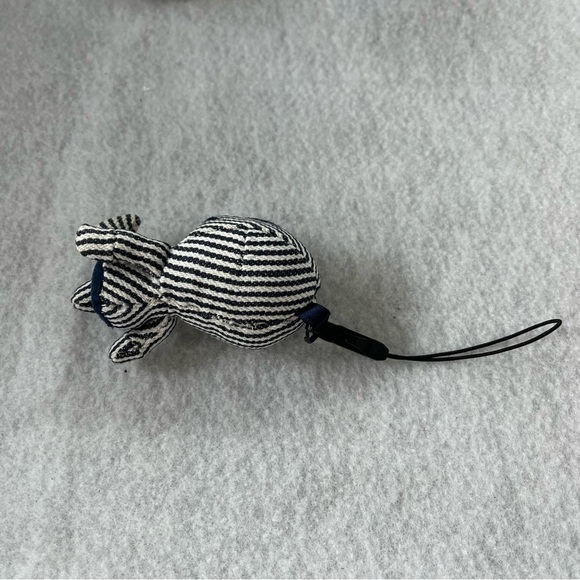 BAPE Blue Denim Striped Baby Milo Keychain Bathing Ape Japan - Picture 3 of 5